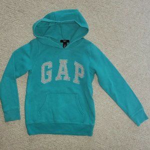 Gap Teal hoodie Large front logo sz M
